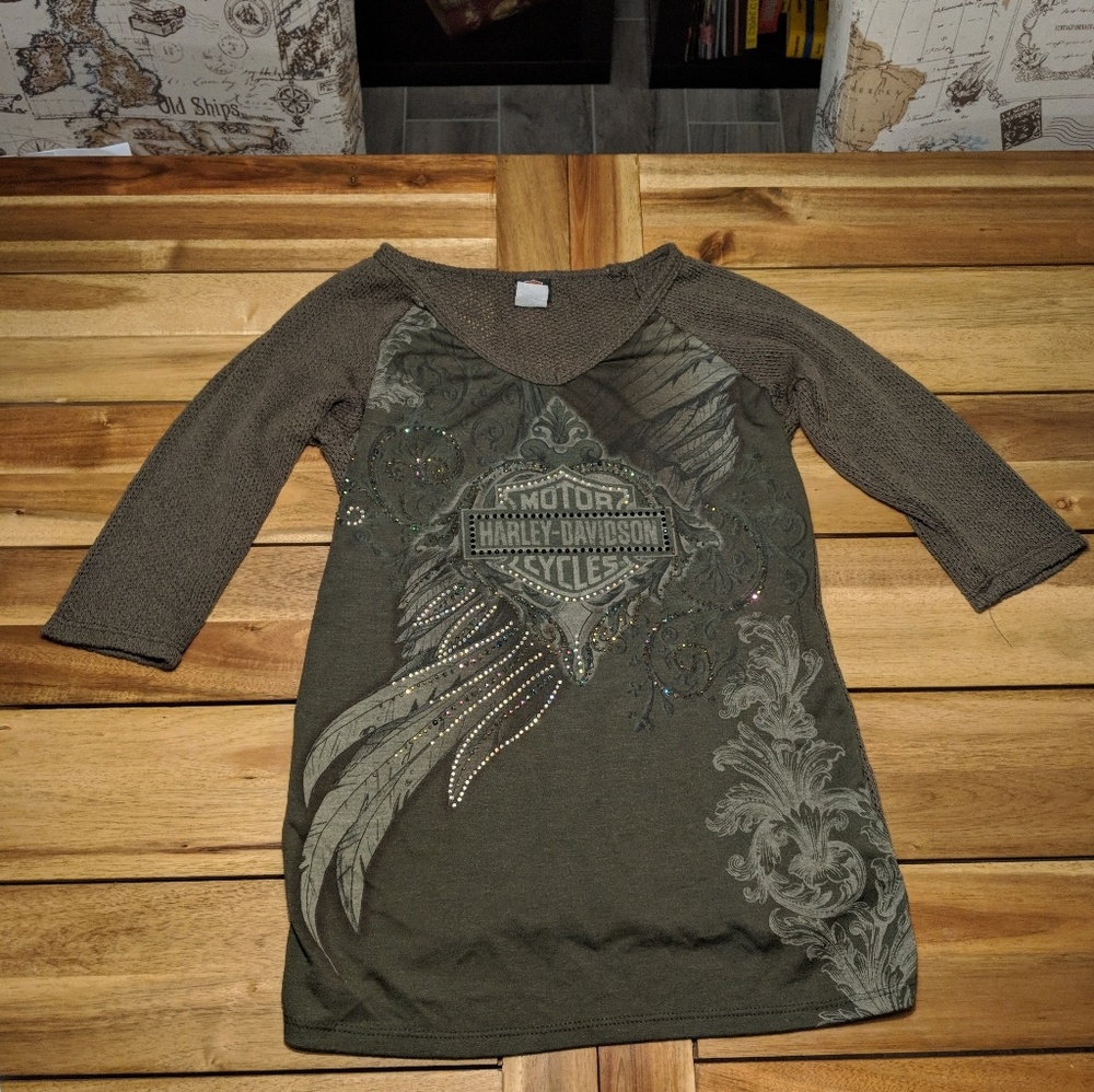 Sexy Sequin Harley Davidson Shirt